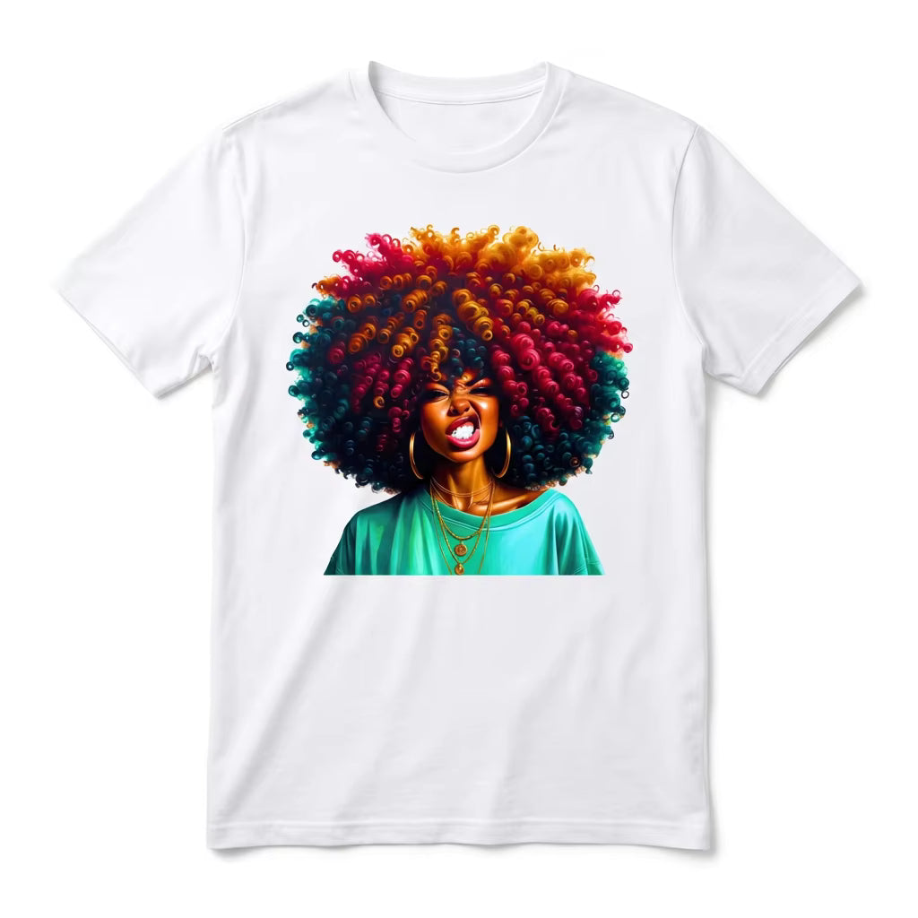 Bold Afro Queen Graphic T-Shirt